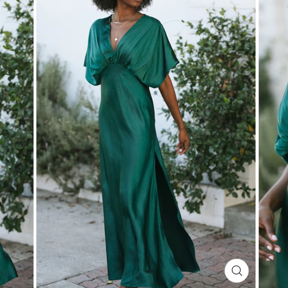 New with tags and never worn, beautiful satin dress